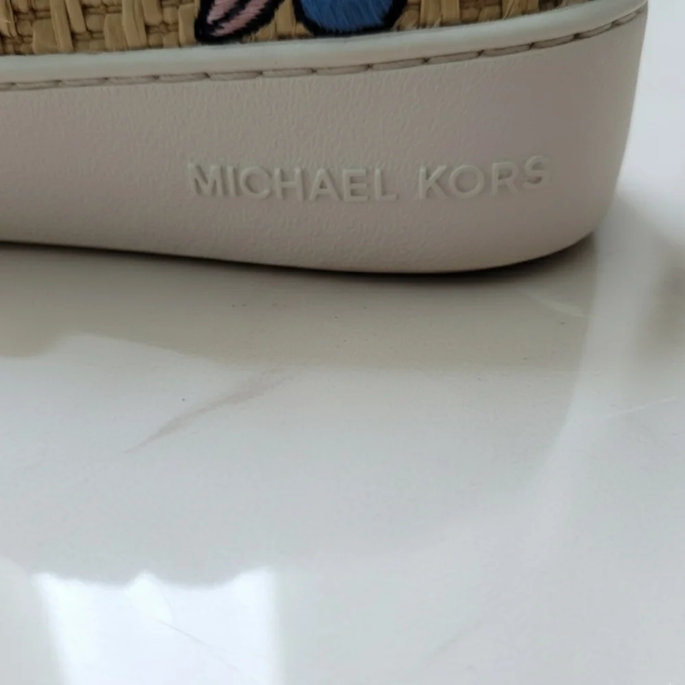 Michael Kors Women's White and Tan Sneakers - Picture 4 of 5